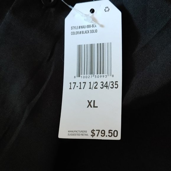 Nautica Slim Fit Black Shirt SZ.XL NWT - Picture 3 of 4